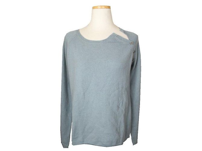 Zadig & Voltaire Mintblaues Cashmere-Strickoberteil