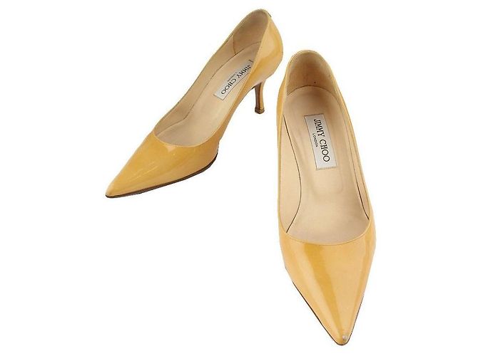 Jimmy Choo Lackschuhe Gelb