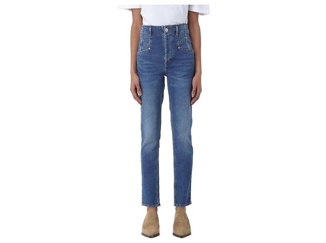 Isabel Marant Slim Denim Pants Blue