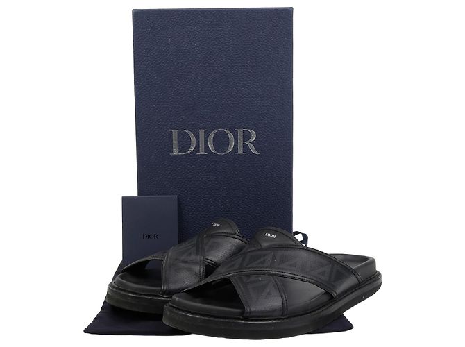 Dior CD Diamond Aqua Sandals size Black