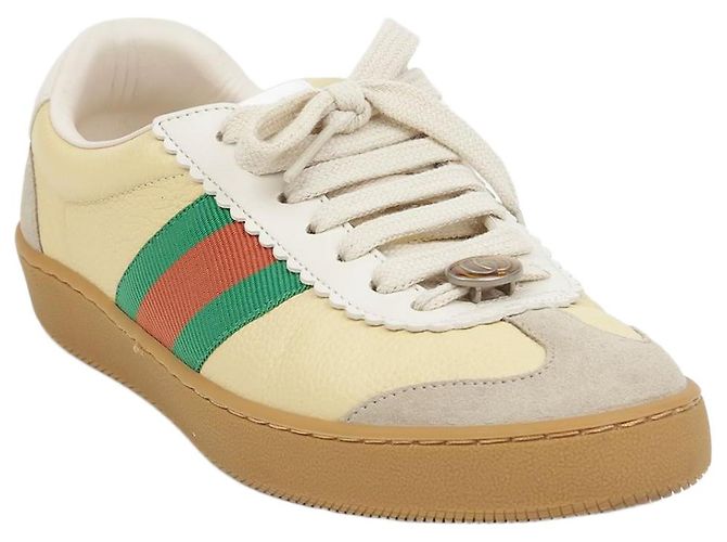 Gucci Baskets GG Web Detail Jaune