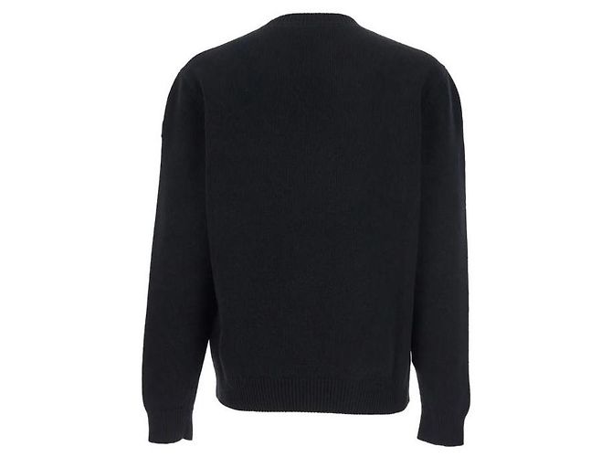 Moncler Pullover mit Logo-Print Schwarz 