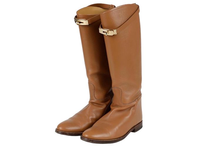 Hermès Kelly Jumping Long Boots Size Brown