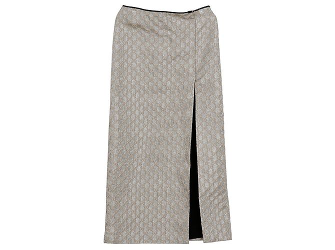 Gucci GG Rock mit hohem Schlitz Silber