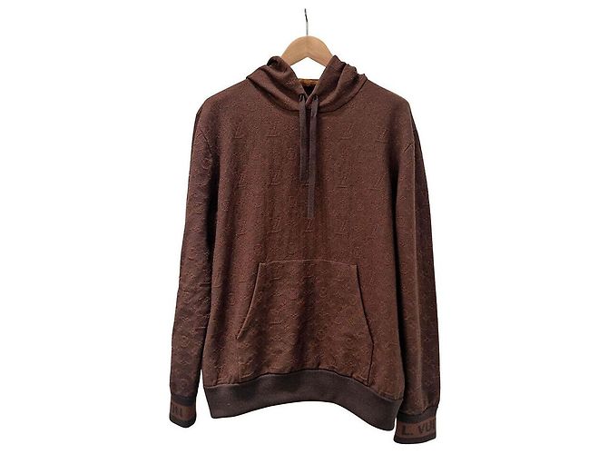 Louis Vuitton Monogramm-Jacquard-Hoodie Braun