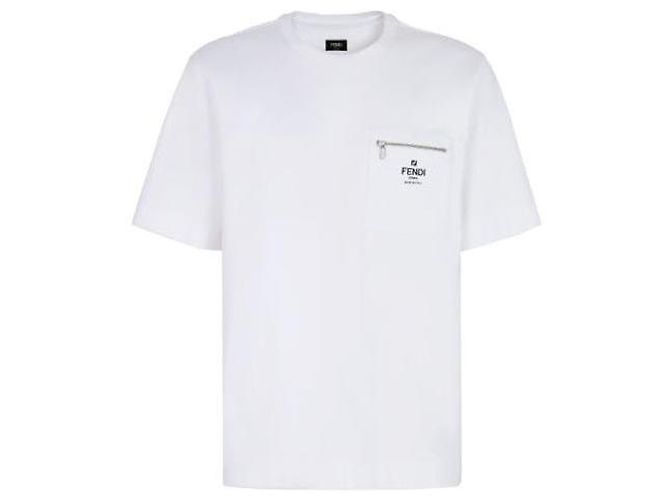 Fendi White Cotton T-Shirt