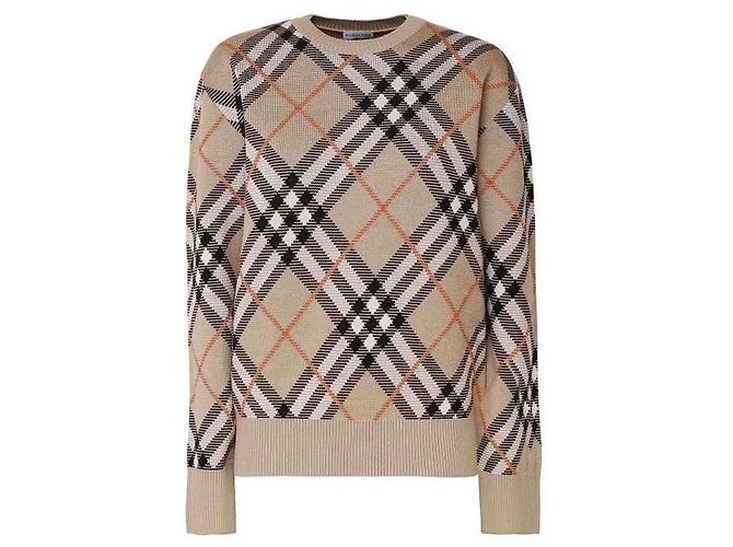 Burberry Wollmischung Pullover Weiß 
