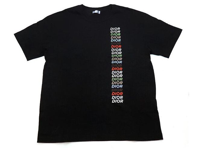 Dior Schwarzes Multi-Logo-T-Shirt