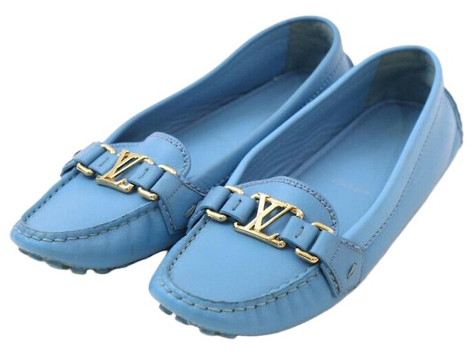 Louis Vuitton Mocassin Blue Silver Bleu