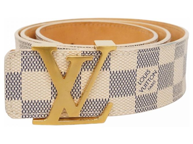Louis Vuitton Damier Azur Centurion Gürtel Weiß