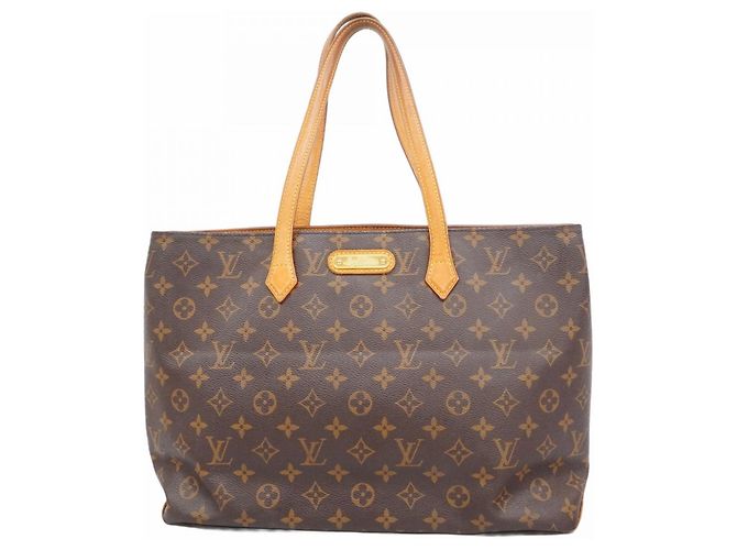 Borsa Tote Wilshire MM Monogram Louis Vuitton Marrone