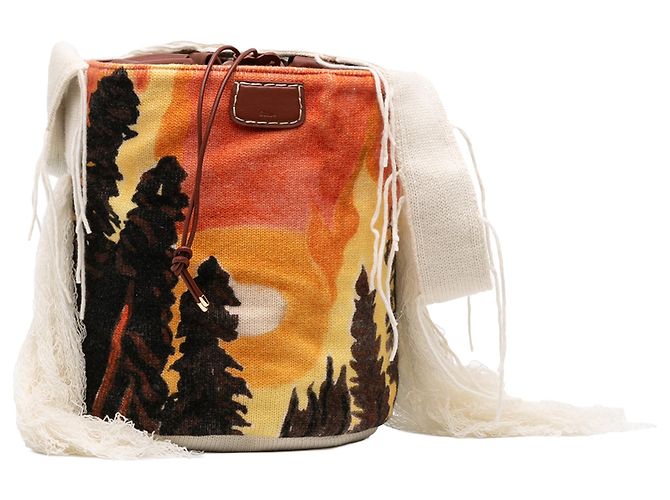 Borsa a secchiello Jorge in maglia stampata marrone Chloé