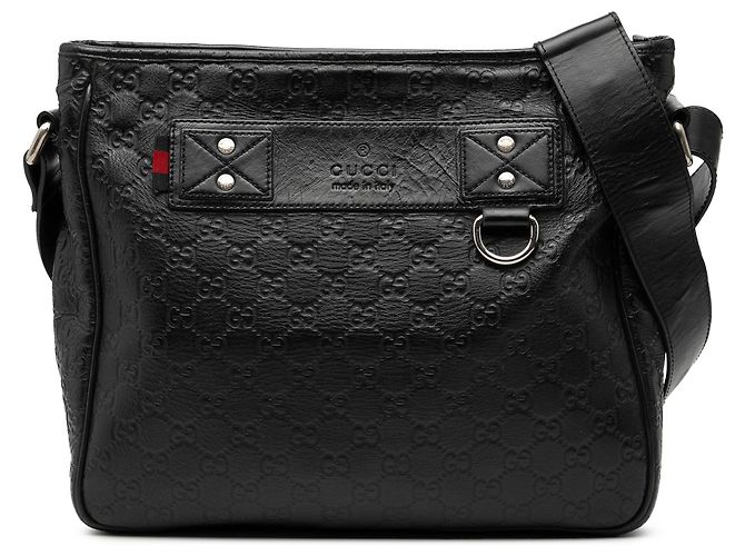 Borsa a tracolla Gucci Guccissima nera Nero