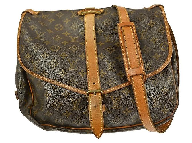 Louis Vuitton Saumur Monogram Canvas 35 Marron