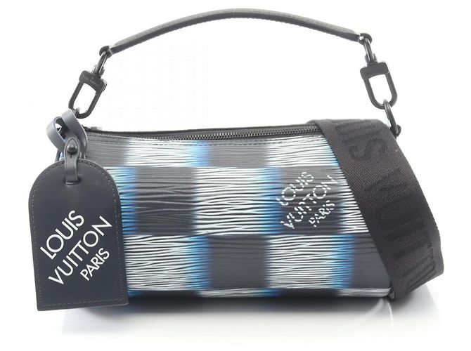Borsa Louis Vuitton Soft Polochon PM Nero Blu