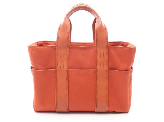 Hermès Bolsa Tote PM Acapulco Hermes Marrom Laranja