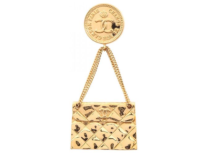 Spilla placcata in oro Chanel Coco Mark D'oro