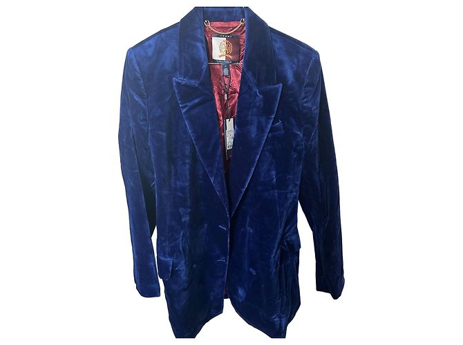Tommy Hilfiger Navy Blue Velvet Blazer