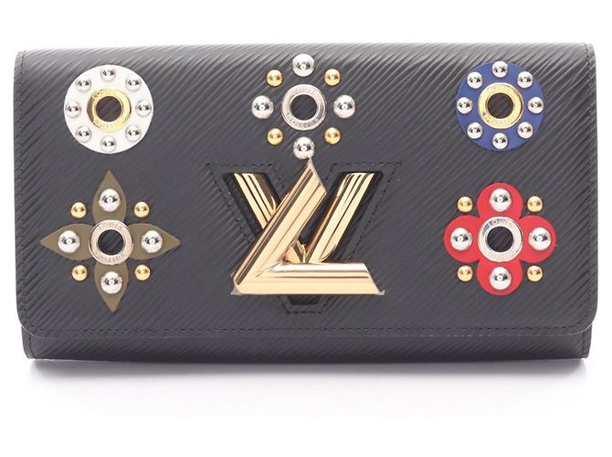 Cartera Longa Bi-fold Twist de Louis Vuitton Negro Multicolor