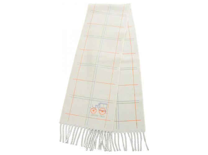 Sciarpa in cashmere Berline Clan Blode di Hermès Marrone Blu Multicolore