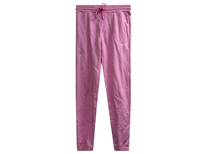 Calças de moletom rosa com estampa de logo MSGM Marrom
