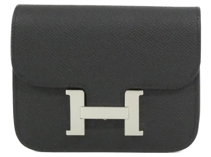 Hermes Hermès Constance Slim Bi-Fold Wallet Black