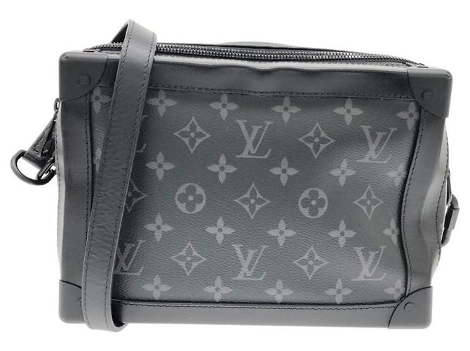 Louis Vuitton Monogram Eclipse Soft Trunk Shoulder Bag Black