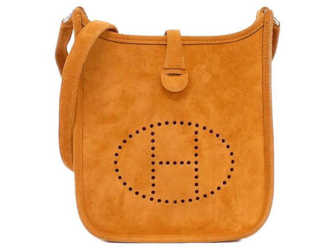 Bolsa de Ombro Hermès Evelyn 16 cm Laranja