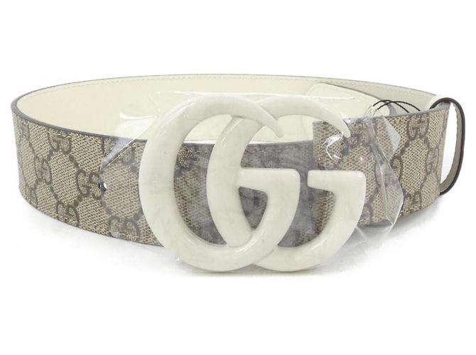 Cinto Gucci Standard Marrom Bege