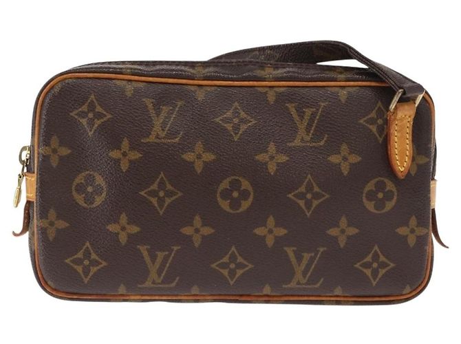 Louis Vuitton Pochette Marly Bandouliere Monogram Canvas Marrone