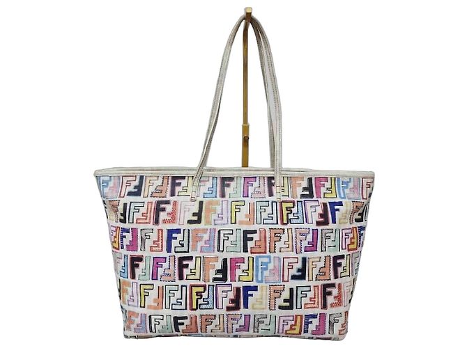 Fendi Multicolor Zucca Spalmati Roll Tote Bag Multiple colors