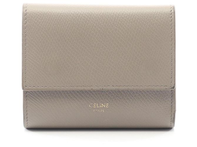 Céline Celine Small Trifold Wallet Beige