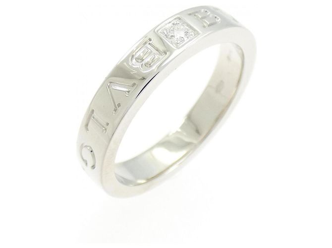 Bulgari Anel de banda em ouro branco e diamantes B.zero1 da Bvlgari