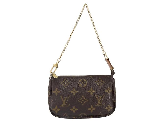 Multi Pochette Accessoires Tasche Louis Vuitton Monogramm-Canvas Klein Braun