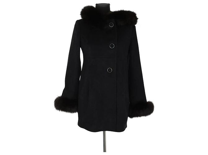 Sprung Frères Black wool coat