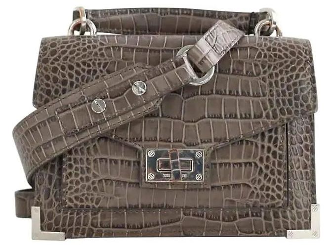 The Kooples Bolsa de Ombro Emily em Couro Caqui