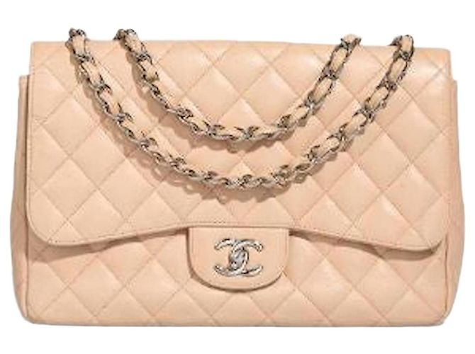 Bolsa CHANEL Timeless/Classique em Couro Bege - 103234
