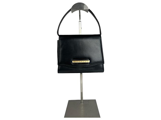 Vintage Givenchy Lederhandtasche schwarz