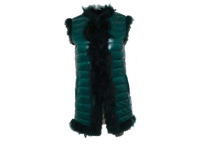Moncler, wendeweste aus Pelz Grün