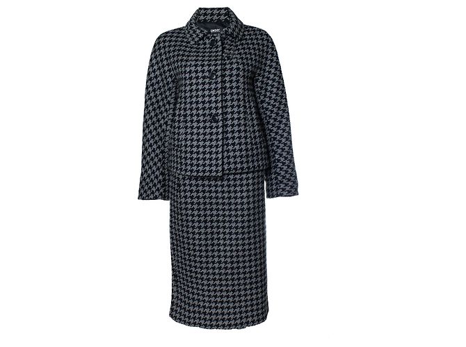 Conjunto pied de poule em preto e cinza da DKNY
