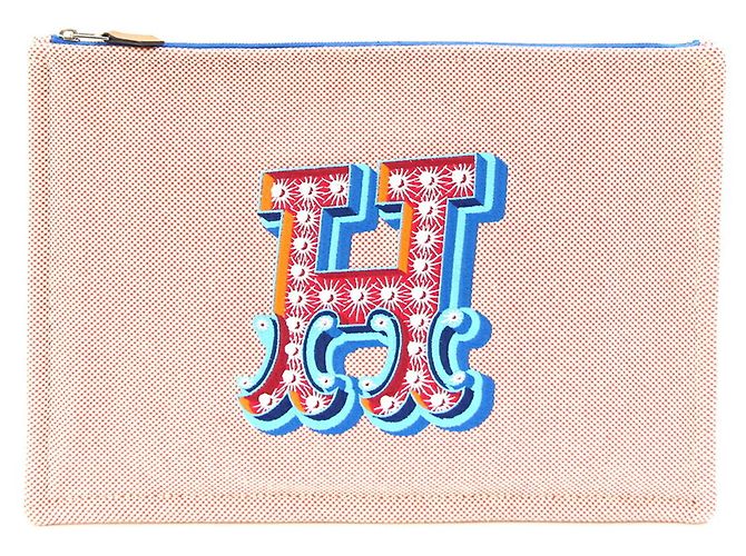 Bolso Hermès Yachting GM Multicolor Naranja