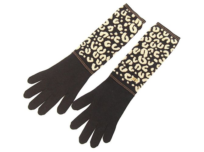 Guantes Gonmaille Louis Vuitton M58347 Marrón oscuro