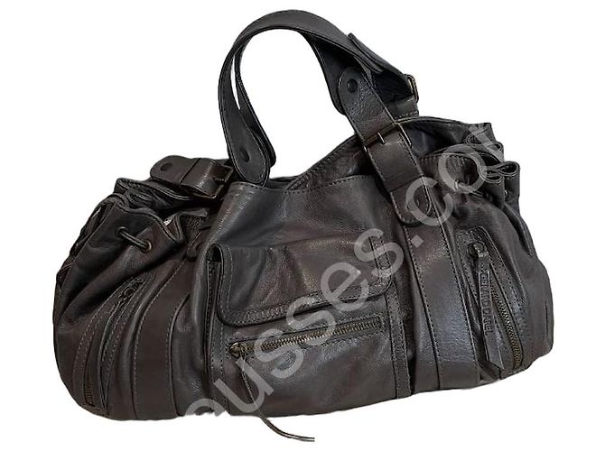 Gerard Darel Borsa in pelle grigio taupe Gérard Darel - tasche con zip