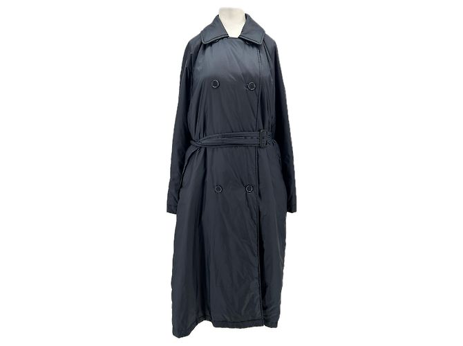 Max Mara Navy Long Parka Navy blue