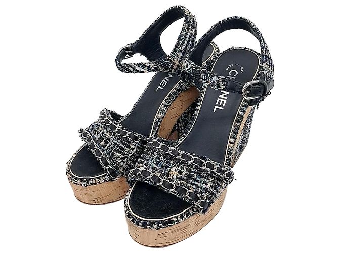 Sandali in tweed Chanel Multicolore
