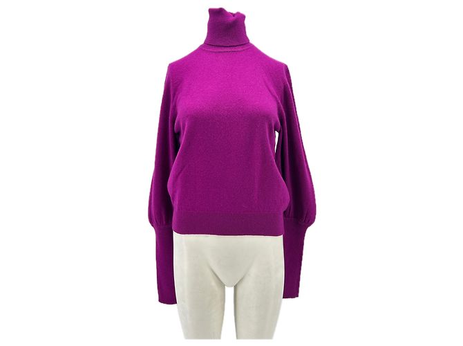 Laurence Bras Pull col roulé violet