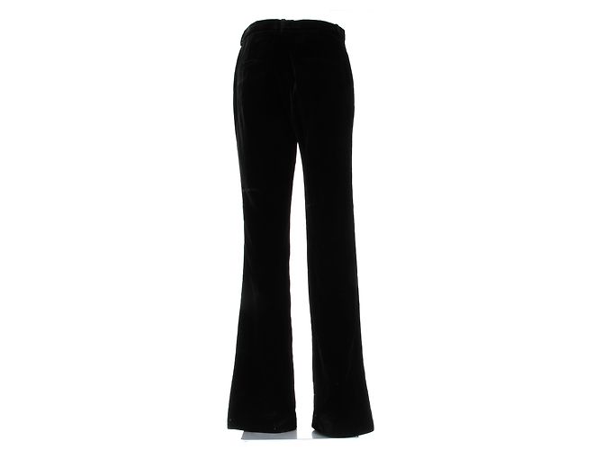 Saint Laurent Pantalón de terciopelo negro