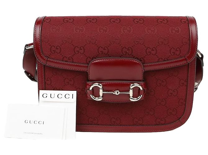 Gucci Borsa a tracolla media Horsebit Rosso