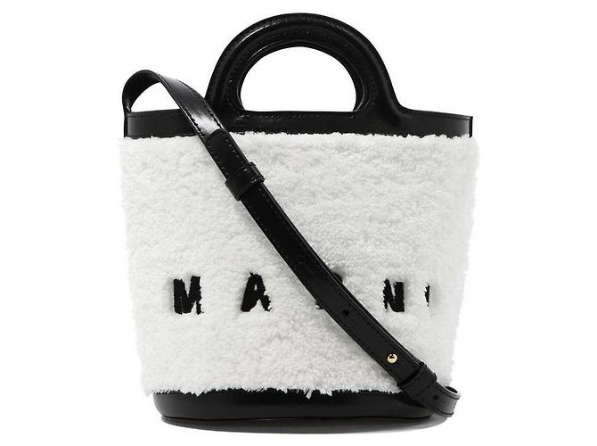 Marni Mini borsa a secchiello Bianco 