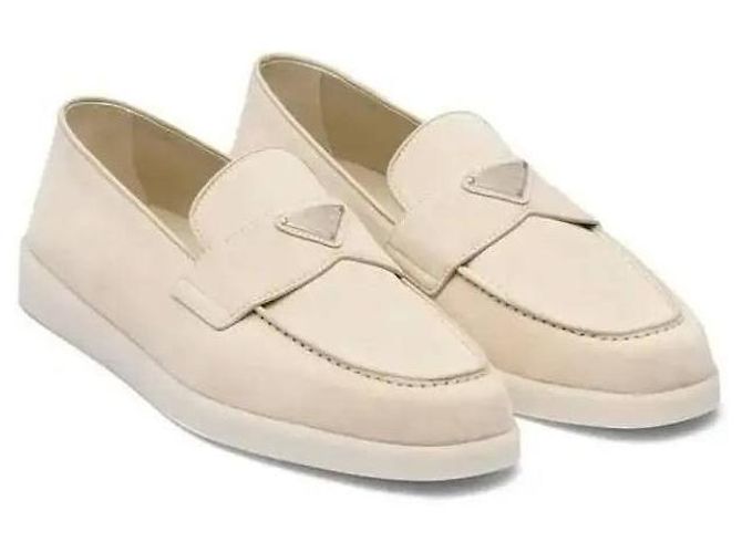 Prada Mocasines de Ante con Logo Triángulo Multicolor